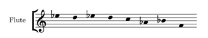 Melodic Fragment used in Hibakujumoku by Carlo Tosato